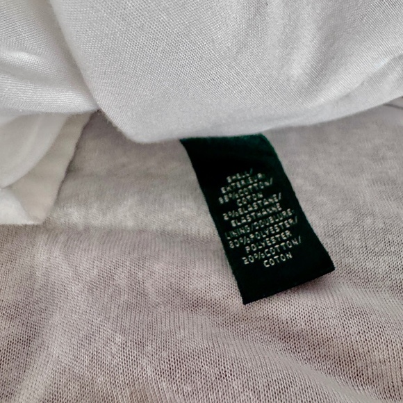 RALPH LAUREN A-LINE DRESS Sleeveless White with Blue Floral Print Sz. 14 - Picture 8 of 10